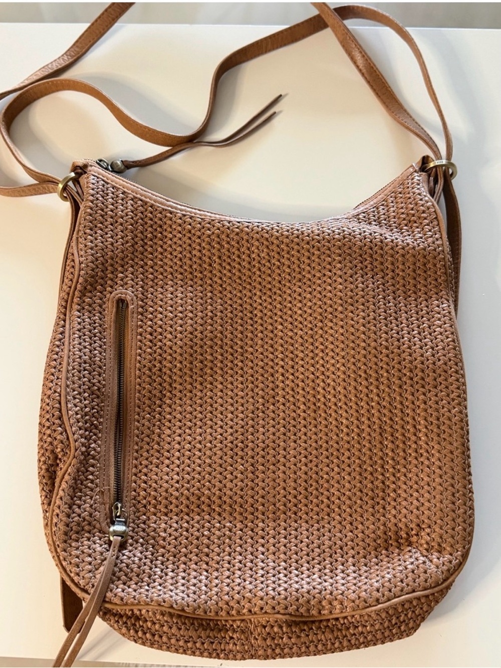 Hobo International Woven Brown Leather Bag
